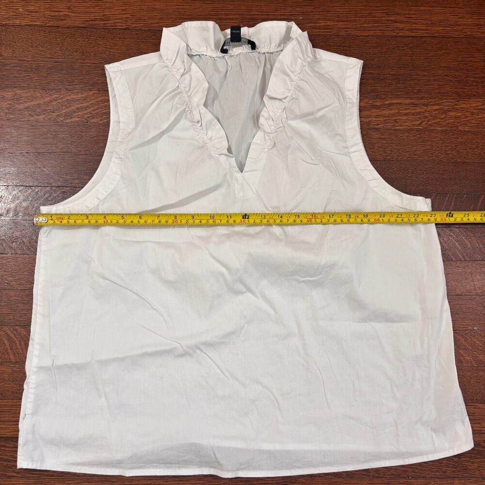 Marc New York Andrew Marc White Ruffle Neck Short Sleeve Top Women's Size XL - Picture 6 of 6